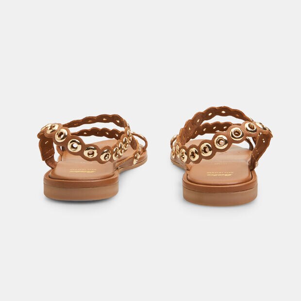 Sandalo da donna in pelle, Marrone
