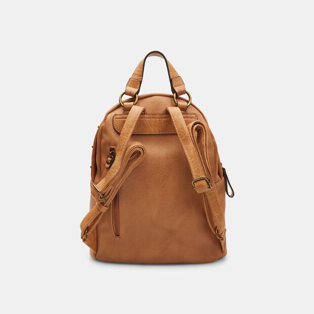 Zaino da donna con effetto pelle traforata , Tan