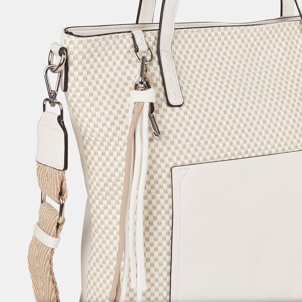 Borsa shopping da donna , Bianco