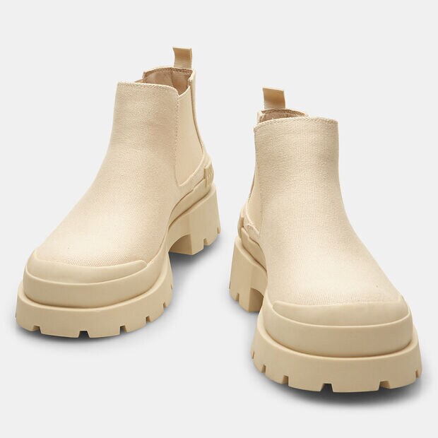 Stivaletti da donna con suola track , Beige