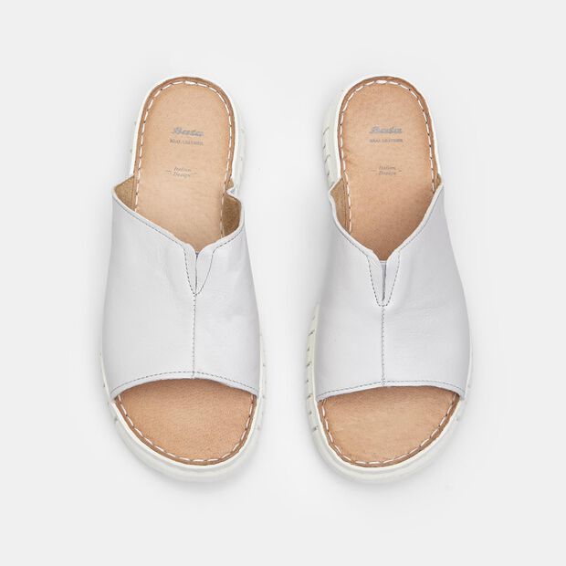 Mules da donna in pelle, Grigio