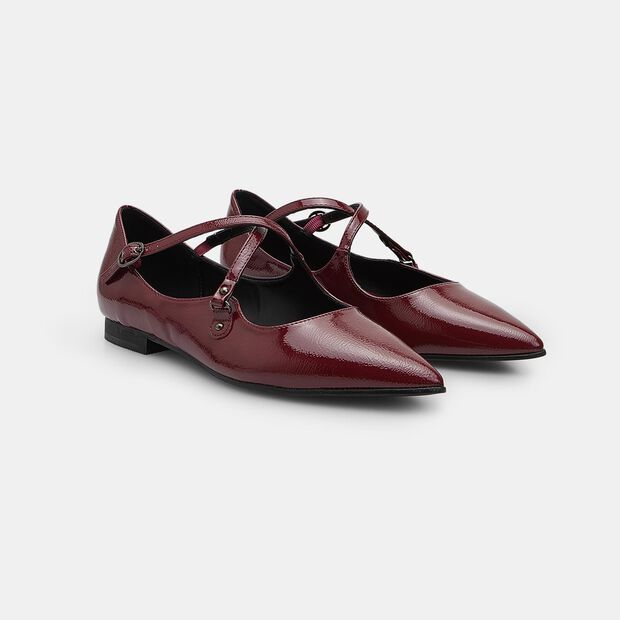 Ballerine con doppia fascia incrociata BATA da Donna , Bordeaux