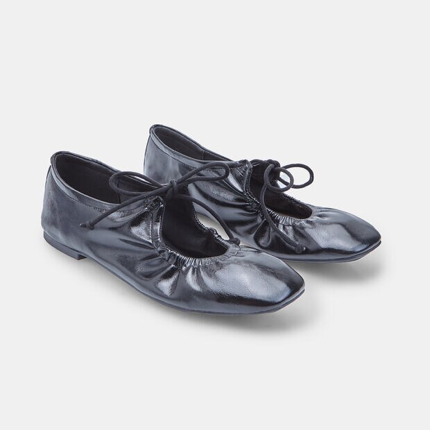 Ballerine arricciate con fiocco BATA da Donna , Nero