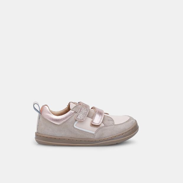 Sneaker barefoot con strap da bambina Bata, Rosa