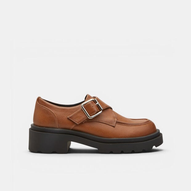 Monk da donna con suola track Bata, Marrone