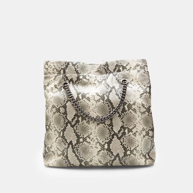 Shopper da donna con stampa pitone, Animalier