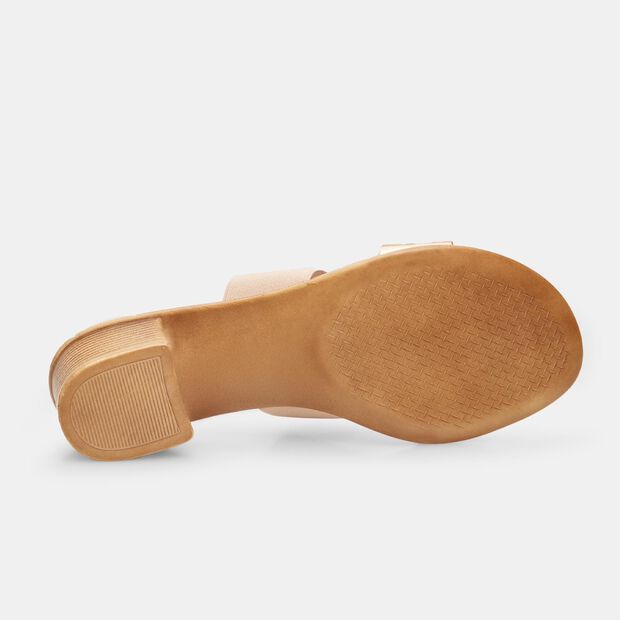 Slipper da donna con tacco midi BATA, Oro