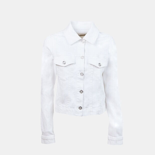 Giacca in denim da donna, Bianco