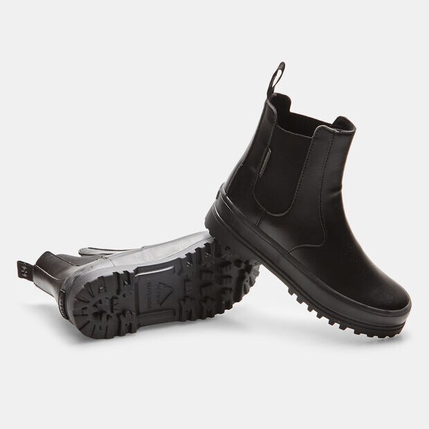 Chelsea boots in pelle da donna superga, Nero