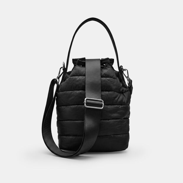 Borsa bucket da donna trapuntata Bata, Nero