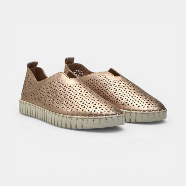 Slip on da donna Weinbrenner in pelle, 