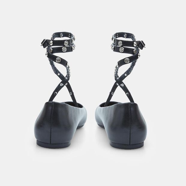 Ballerine BATA Red Label con cinturino alla caviglia, Nero