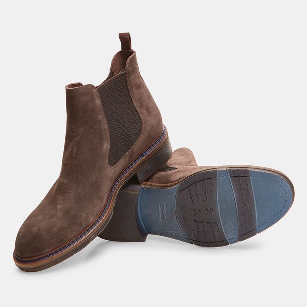 Stivaletti chelsea in suede, Marrone