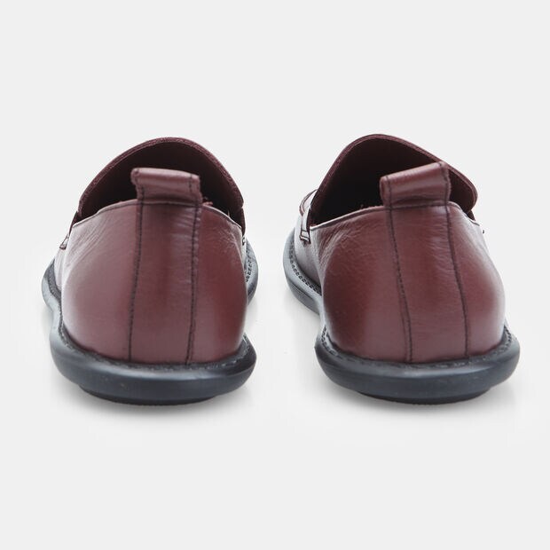 Mocassino in pelle da donna Bata, Bordeaux