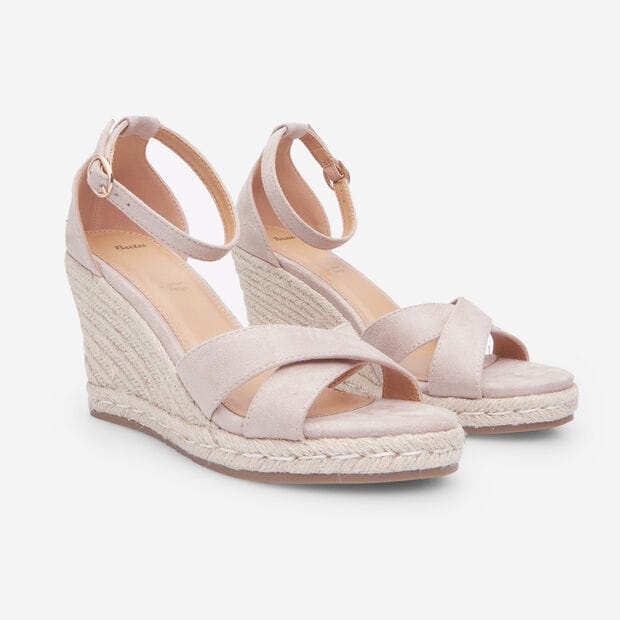 Sandalo da donna con zeppa 9 cm BATA, Taupe