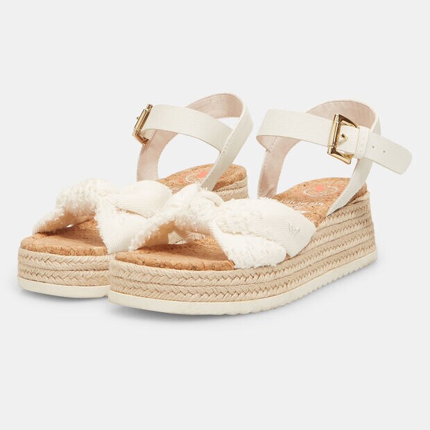Sandali da donna Bata Love Our Planet con zeppa, Bianco