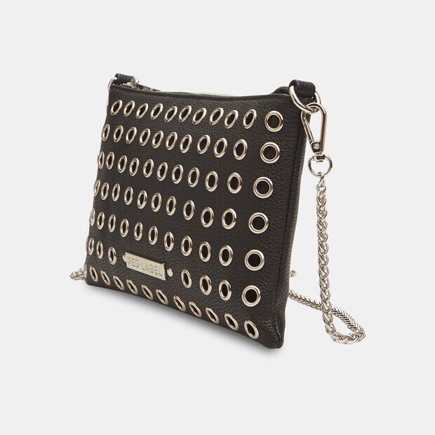 Pochette da donna Bata Red Label con tracolla a catena e borchie , Nero