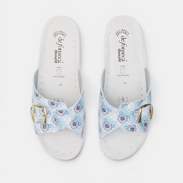 Ciabatta da donna con fascia De Fonseca, Multicolor