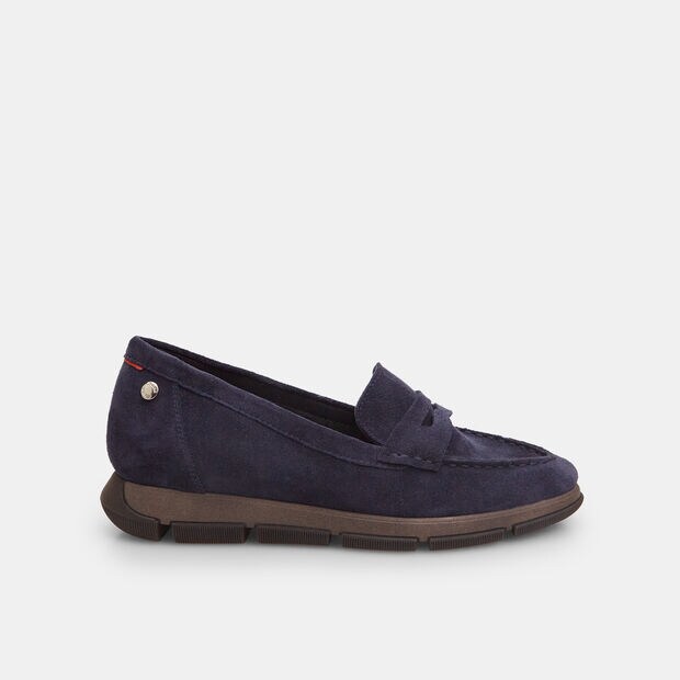 Mocassino da donna in pelle scamosciata , 