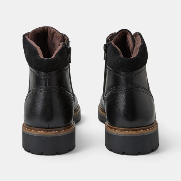 Stivaletto stringato in pelle da uomo Bata , Nero