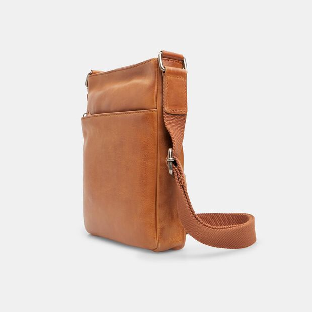 Borsello da uomo in pelle, Tan