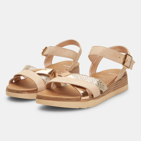 Sandali da donna con cinturino, Rosa