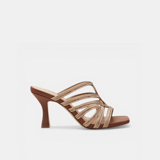 Mules da donna con tacco 8 cm BATA, Oro