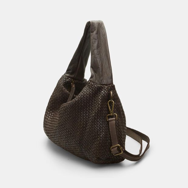 Hobo da donna in pelle, Marrone