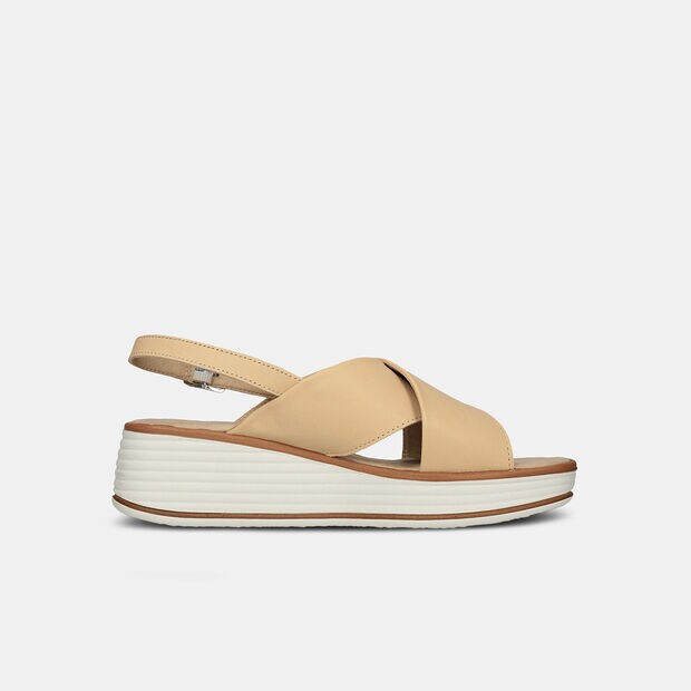 Sandali da donna in suede , Marrone