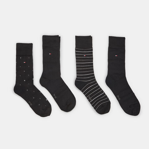 Box con quattro paia calzini uomo Tommy Hilfiger, Nero