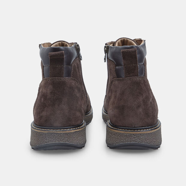 Stivaletto stringato in suede da uomo Bata , Marrone