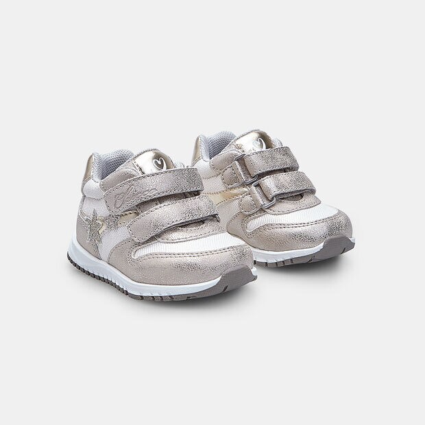 Sneaker da bambina con strap Chicco, Beige