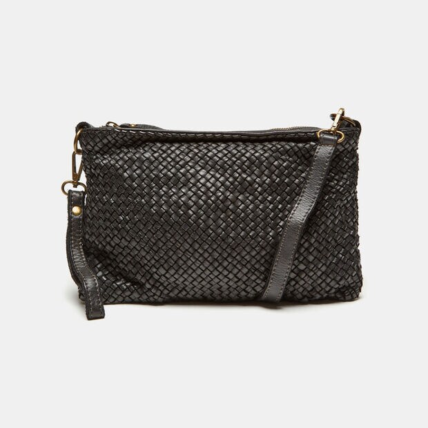 Pochette in pelle intrecciata, 