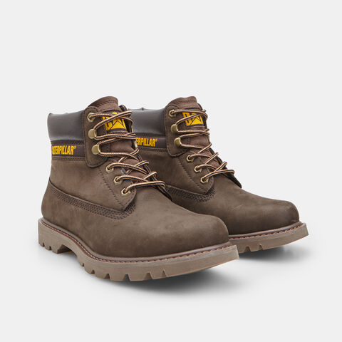 Stivaletto stringato da uomo in pelle Caterpillar, Marrone