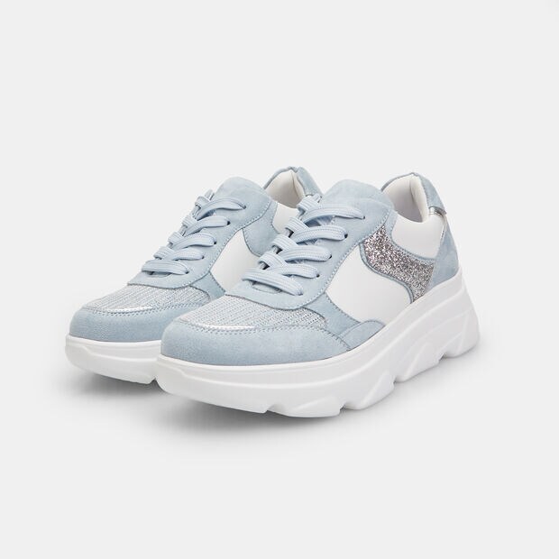 Sneaker da donna con suola platform 3,5 cm BATA, Blu