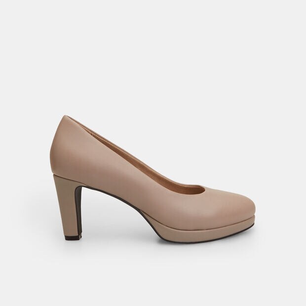 D&eacute;collet&eacute; da donna Bata 24H in pelle , Beige