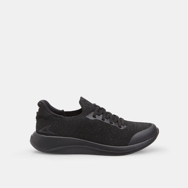 Sneaker slip on da donna Power Easy Slide con lacci elastici, Nero