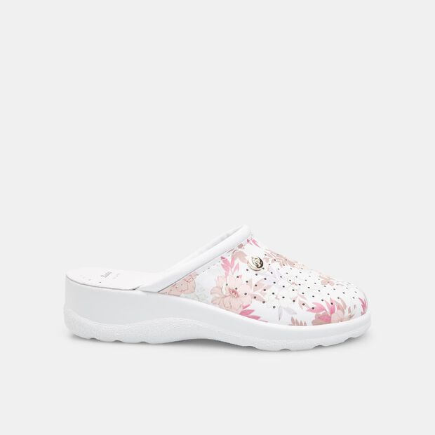 Pantofola da donna in pelle, Rosa