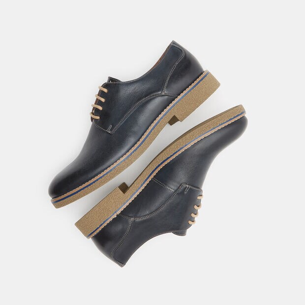 Scarpe stringate stile Oxford con lacci, Blu