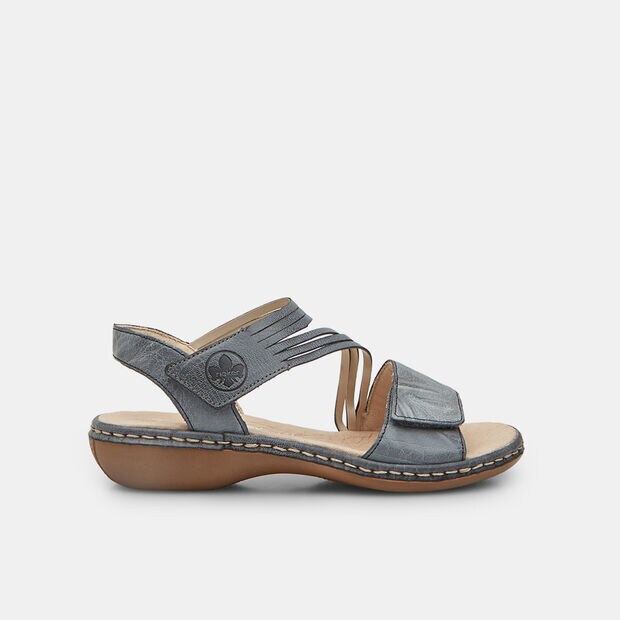 Sandalo in pelle da donna Rieker, Blu