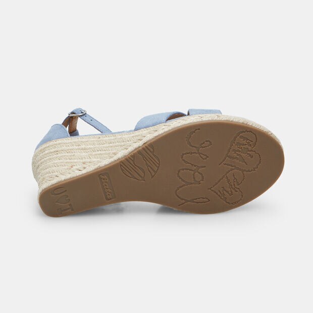 Sandalo da donna con zeppa 9 cm BATA, Blu