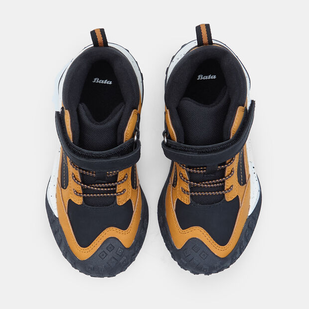 Stivaletti outdoor stringati da bambino Bata, Giallo