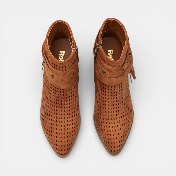 Stivaletto da donna traforato Refresh, Marrone