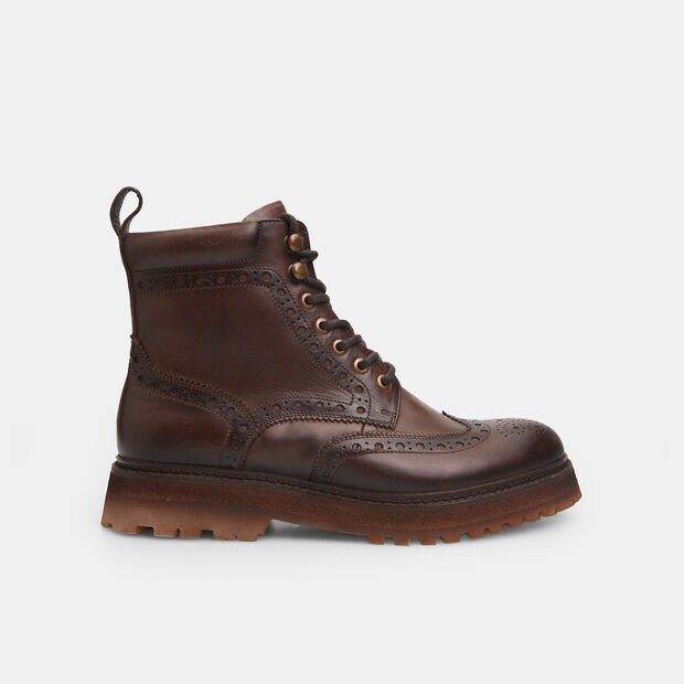 Stivaletto da uomo in pelle, Marrone