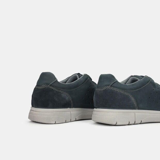Stringate da uomo in nubuck, Blu