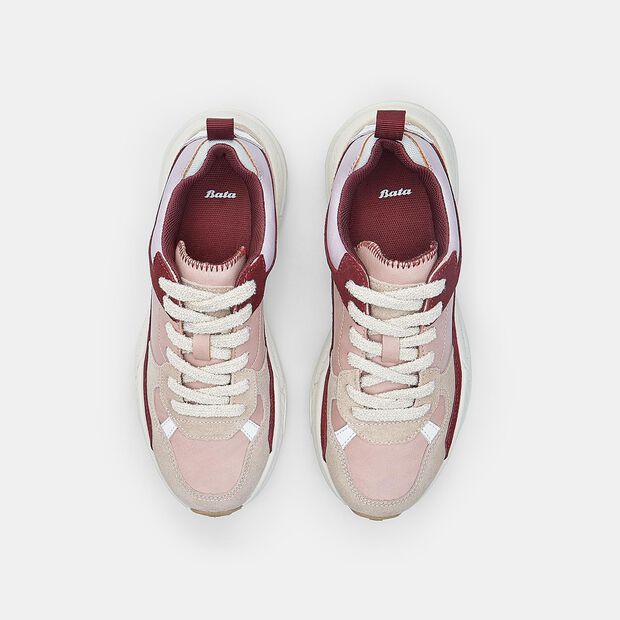 Sneaker in suede da donna Bata, Rosa