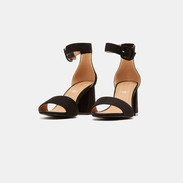 Sandali con cinturino alla caviglia, Nero