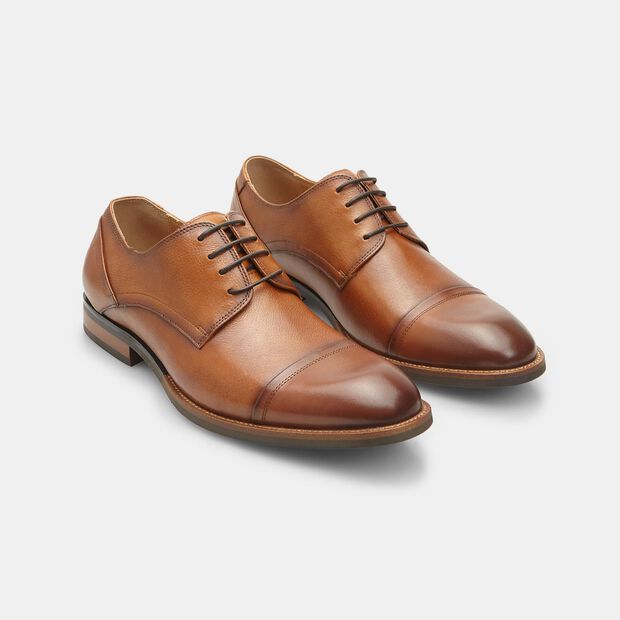 Stringate Derby in Pelle da Uomo BATA  , Tan