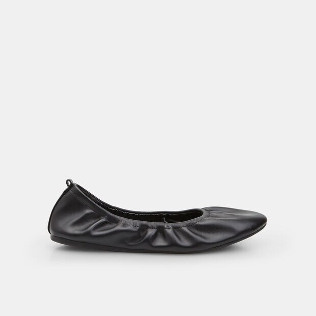 Ballerina flat elasticizzata da donna , Nero