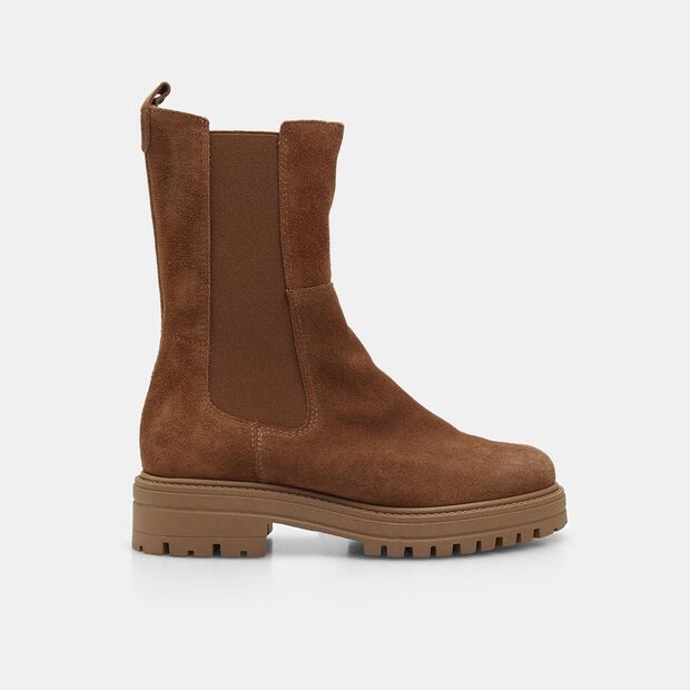 Chelsea boots in suede, Tan